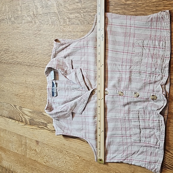 Vintage Silk Exchange Button-Up Plaid 100% Silk Vest with Collar - Picture 7 of 10